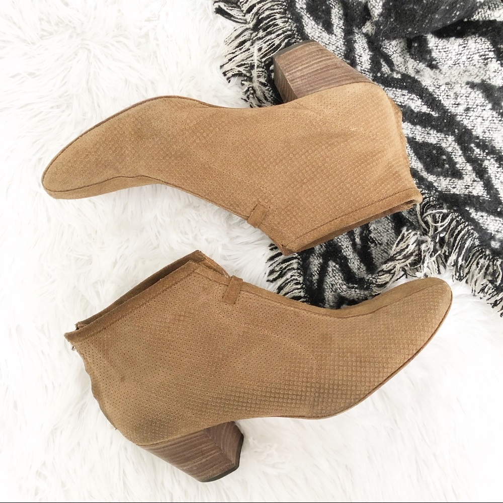 Aquatalia Xcellent Perforated Taupe Booties